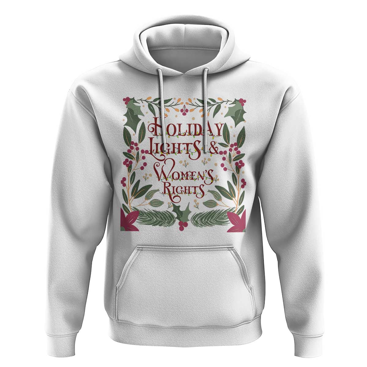 Holiday Lights Womens Rights Supporter Hoodie Feminist Activist Christmas Gift - Wonder Print Shop