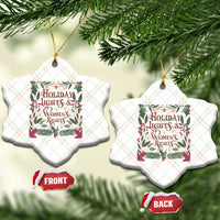 Holiday Lights Womens Rights Supporter Ceramic Ornament Feminist Activist Christmas Gift - Wonder Print Shop