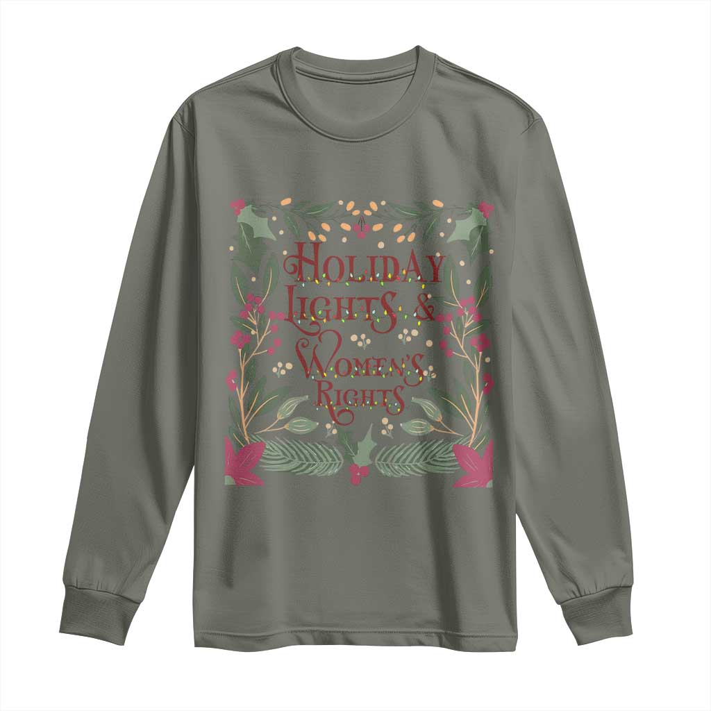 Holiday Lights Womens Rights Supporter Long Sleeve Shirt Feminist Activist Christmas Gift - Wonder Print Shop