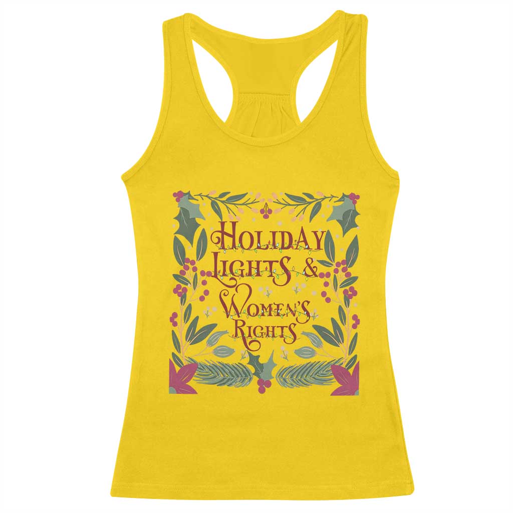 Holiday Lights Womens Rights Supporter Racerback Tank Top Feminist Activist Christmas Gift - Wonder Print Shop