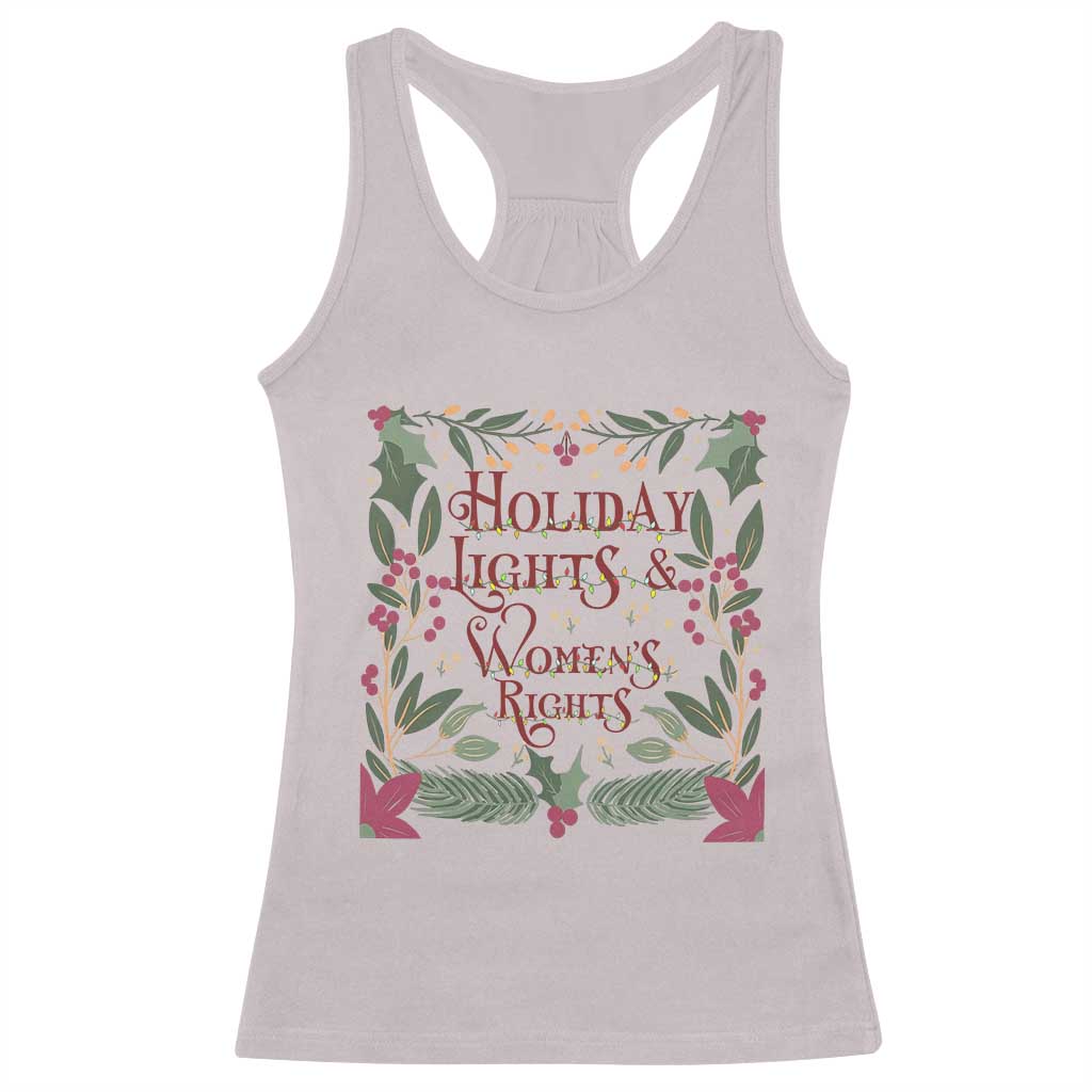 Holiday Lights Womens Rights Supporter Racerback Tank Top Feminist Activist Christmas Gift - Wonder Print Shop