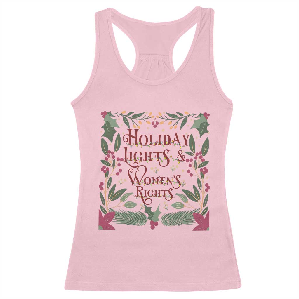 Holiday Lights Womens Rights Supporter Racerback Tank Top Feminist Activist Christmas Gift - Wonder Print Shop