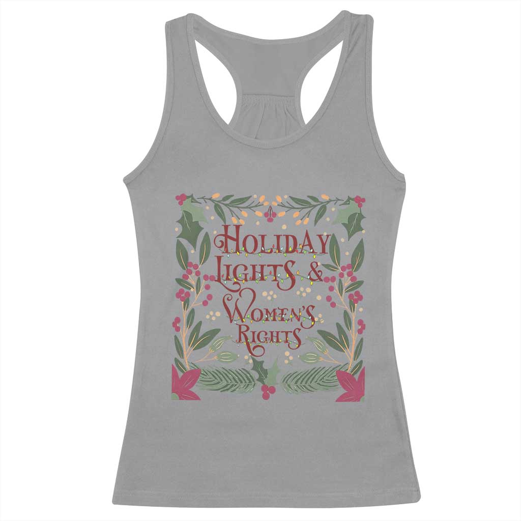 Holiday Lights Womens Rights Supporter Racerback Tank Top Feminist Activist Christmas Gift - Wonder Print Shop