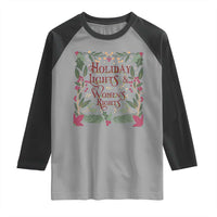Holiday Lights Womens Rights Supporter Raglan Shirt Feminist Activist Christmas Gift - Wonder Print Shop