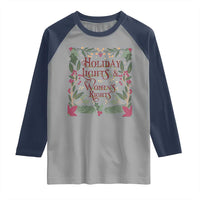 Holiday Lights Womens Rights Supporter Raglan Shirt Feminist Activist Christmas Gift - Wonder Print Shop