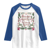 Holiday Lights Womens Rights Supporter Raglan Shirt Feminist Activist Christmas Gift - Wonder Print Shop