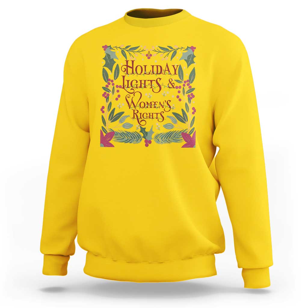 Holiday Lights Womens Rights Supporter Sweatshirt Feminist Activist Christmas Gift - Wonder Print Shop