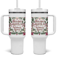 Holiday Lights Womens Rights Supporter Tumbler With Handle Feminist Activist Christmas Gift - Wonder Print Shop