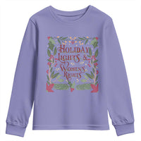 Holiday Lights Womens Rights Supporter Youth Sweatshirt Feminist Activist Christmas Gift - Wonder Print Shop