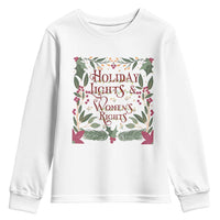Holiday Lights Womens Rights Supporter Youth Sweatshirt Feminist Activist Christmas Gift - Wonder Print Shop