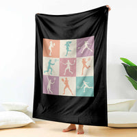 Tennis Lover Colorful Pastel Grid Sports Fan Gift Throw Blanket - Wonder Print Shop