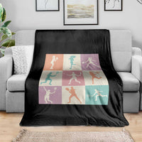 Tennis Lover Colorful Pastel Grid Sports Fan Gift Throw Blanket - Wonder Print Shop