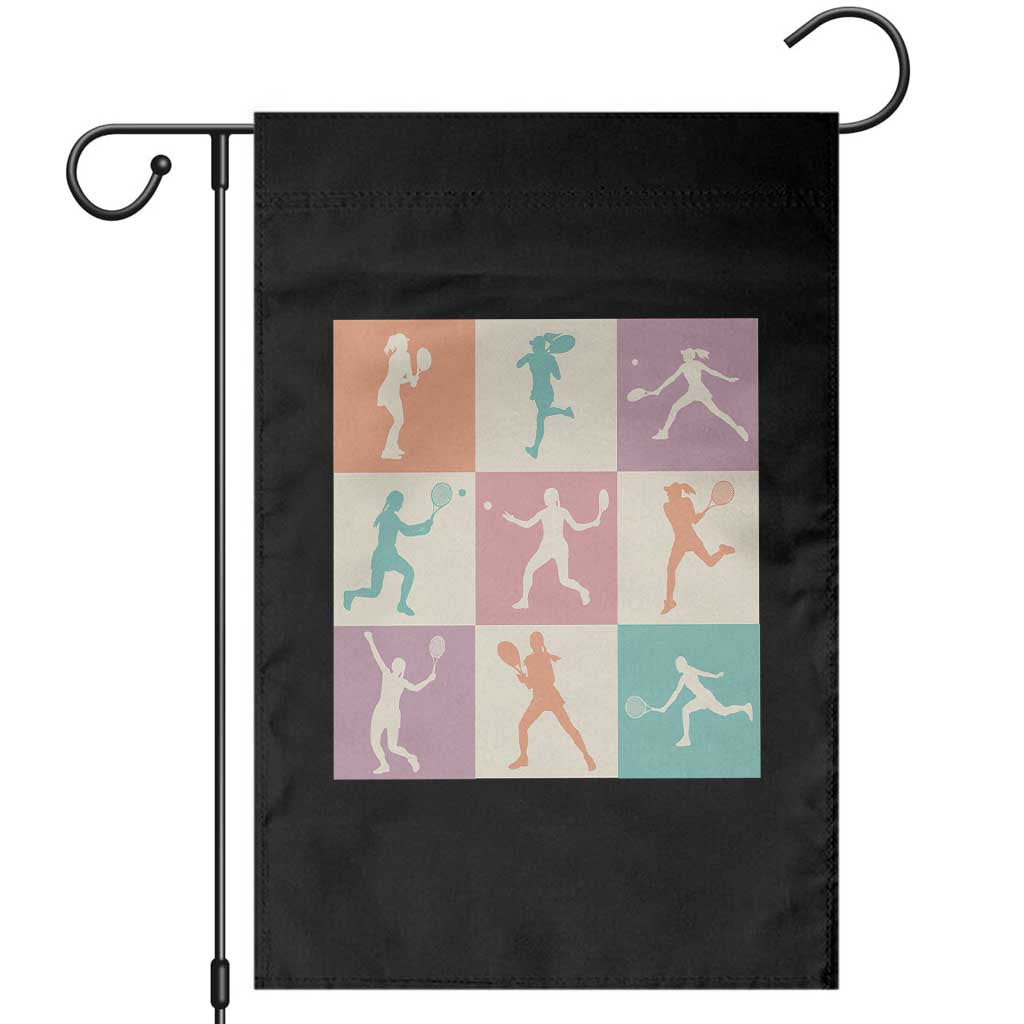 Tennis Lover Colorful Pastel Grid Sports Fan Gift Garden Flag - Wonder Print Shop