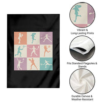 Tennis Lover Colorful Pastel Grid Sports Fan Gift Garden Flag - Wonder Print Shop