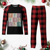 Tennis Lover Colorful Pastel Grid Sports Fan Gift Plaid Pajama Set - Wonder Print Shop