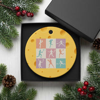 Tennis Lover Colorful Pastel Grid Sports Fan Gift Ceramic Ornament - Wonder Print Shop