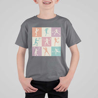 Tennis Lover Colorful Pastel Grid Sports Fan Gift T Shirt For Kid - Wonder Print Shop