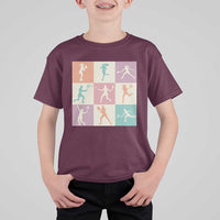 Tennis Lover Colorful Pastel Grid Sports Fan Gift T Shirt For Kid - Wonder Print Shop