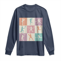 Tennis Lover Colorful Pastel Grid Sports Fan Gift Long Sleeve Shirt - Wonder Print Shop
