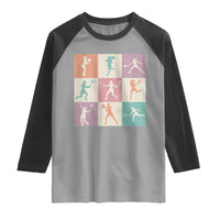 Tennis Lover Colorful Pastel Grid Sports Fan Gift Raglan Shirt - Wonder Print Shop