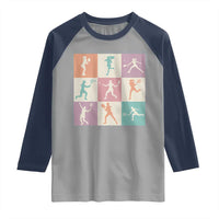Tennis Lover Colorful Pastel Grid Sports Fan Gift Raglan Shirt - Wonder Print Shop