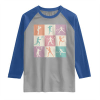 Tennis Lover Colorful Pastel Grid Sports Fan Gift Raglan Shirt - Wonder Print Shop