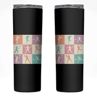 Tennis Lover Colorful Pastel Grid Sports Fan Gift Skinny Tumbler - Wonder Print Shop