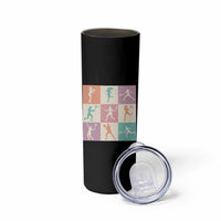 Tennis Lover Colorful Pastel Grid Sports Fan Gift Skinny Tumbler - Wonder Print Shop
