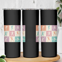 Tennis Lover Colorful Pastel Grid Sports Fan Gift Skinny Tumbler - Wonder Print Shop