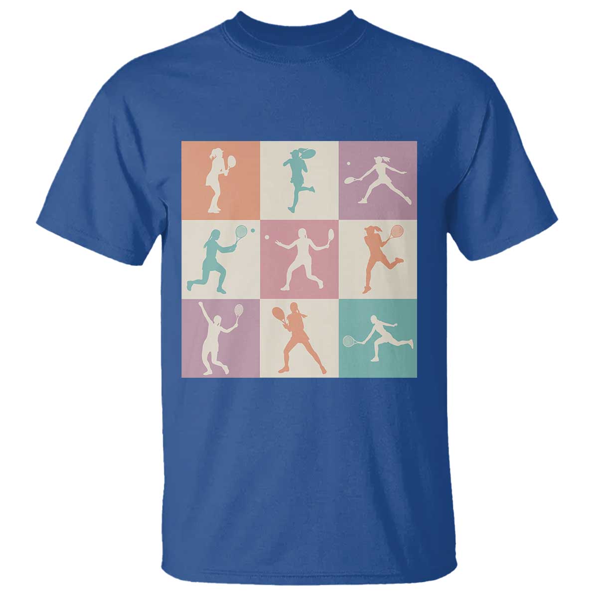 Tennis Lover Colorful Pastel Grid Sports Fan Gift T Shirt - Wonder Print Shop