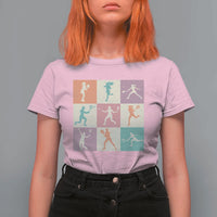 Tennis Lover Colorful Pastel Grid Sports Fan Gift T Shirt For Women - Wonder Print Shop