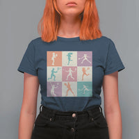 Tennis Lover Colorful Pastel Grid Sports Fan Gift T Shirt For Women - Wonder Print Shop