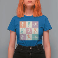 Tennis Lover Colorful Pastel Grid Sports Fan Gift T Shirt For Women - Wonder Print Shop