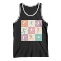Tennis Lover Colorful Pastel Grid Sports Fan Gift Tank Top - Wonder Print Shop