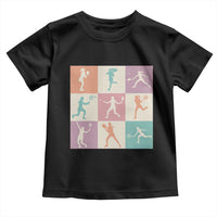 Tennis Lover Colorful Pastel Grid Sports Fan Gift Toddler T Shirt - Wonder Print Shop