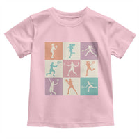 Tennis Lover Colorful Pastel Grid Sports Fan Gift Toddler T Shirt - Wonder Print Shop