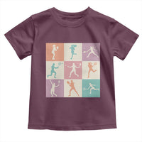Tennis Lover Colorful Pastel Grid Sports Fan Gift Toddler T Shirt - Wonder Print Shop