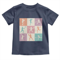 Tennis Lover Colorful Pastel Grid Sports Fan Gift Toddler T Shirt - Wonder Print Shop