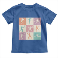 Tennis Lover Colorful Pastel Grid Sports Fan Gift Toddler T Shirt - Wonder Print Shop