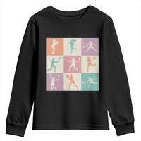 Tennis Lover Colorful Pastel Grid Sports Fan Gift Youth Sweatshirt - Wonder Print Shop