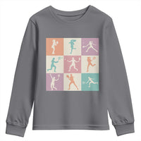 Tennis Lover Colorful Pastel Grid Sports Fan Gift Youth Sweatshirt - Wonder Print Shop