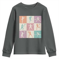 Tennis Lover Colorful Pastel Grid Sports Fan Gift Youth Sweatshirt - Wonder Print Shop