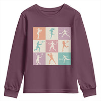 Tennis Lover Colorful Pastel Grid Sports Fan Gift Youth Sweatshirt - Wonder Print Shop