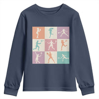 Tennis Lover Colorful Pastel Grid Sports Fan Gift Youth Sweatshirt - Wonder Print Shop