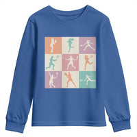 Tennis Lover Colorful Pastel Grid Sports Fan Gift Youth Sweatshirt - Wonder Print Shop