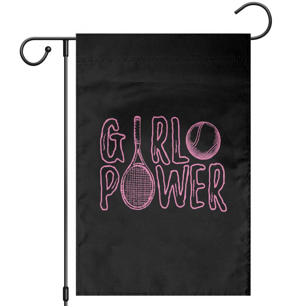 Girl Power Tennis Gift Garden Flag Feminist Sports Gift - Wonder Print Shop