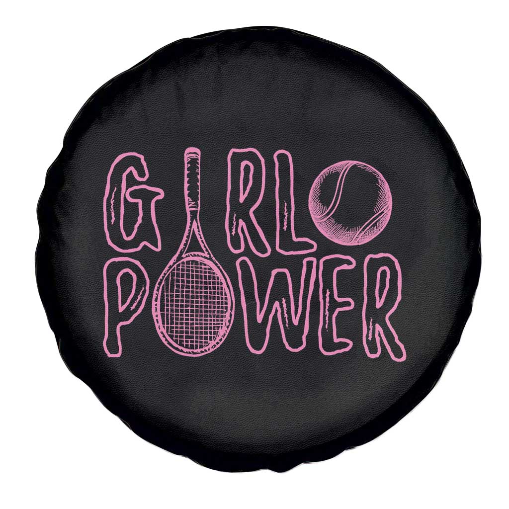 Girl Power Tennis Gift Spare Tire Cover Feminist Sports Gift - Wonder Print Shop