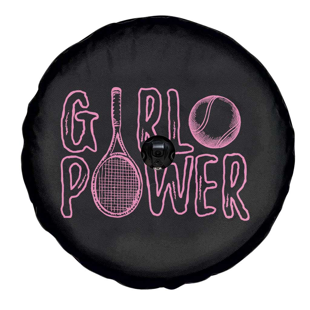 Girl Power Tennis Gift Spare Tire Cover Feminist Sports Gift - Wonder Print Shop