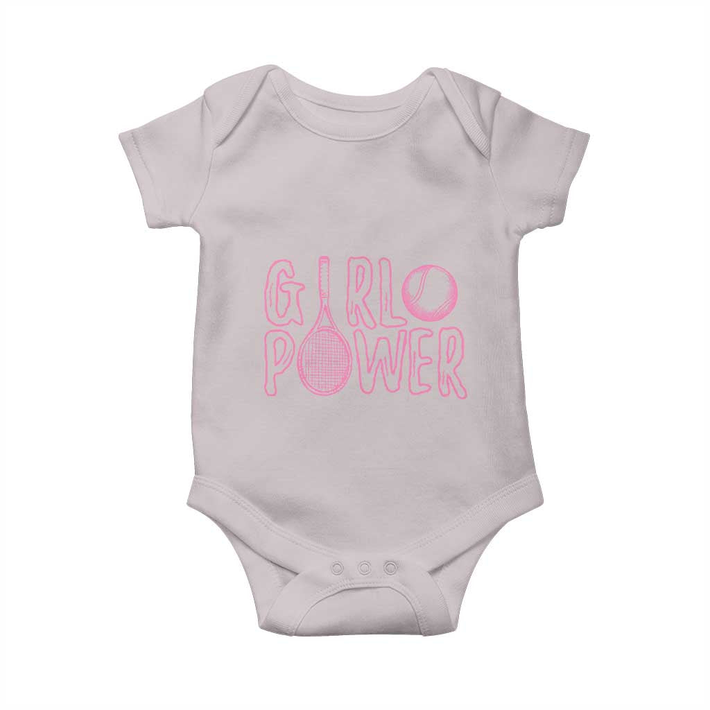 Girl Power Tennis Gift Baby Onesie Feminist Sports Gift - Wonder Print Shop