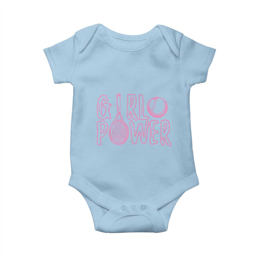 Girl Power Tennis Gift Baby Onesie Feminist Sports Gift - Wonder Print Shop